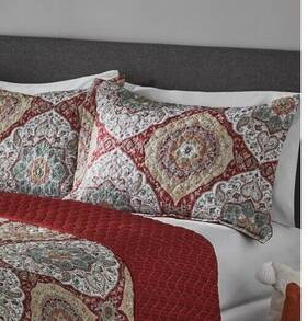 Ms97-685-305-04 Mainstays Vintage Tapestry Floral Patchwork Shams Size King New Pack 2