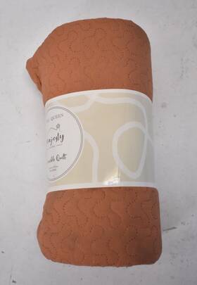 Q631fq Majesty Home Reversible Quilt Full/queen Size Bedding Blanket Dirty Burnt Orange