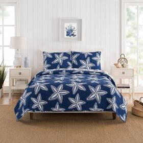 88096048 Makers Collective Kate Nelligan For 2pc Twin Sea Star Quilt Set Navy