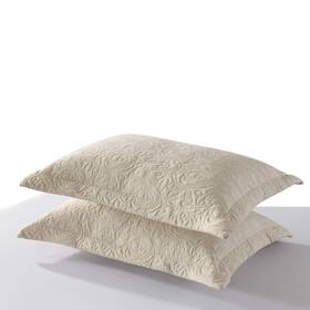 Marcielo 191094976309 2-piece Embroidered Pillow Shams Decorative Microfiber Cover