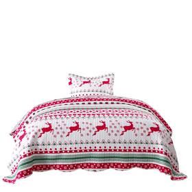 Marcielo 721248789501 2 Piece Christmas Quilt Set Bedspread Throw Blanket For Adult Teens Boys Girl
