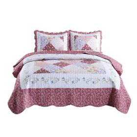 Marcielo 850032099202 3-piece Quilt Set Lightweight Bedspread Coverlet Cosmetic R