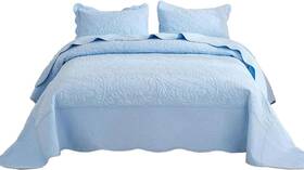 X106 Marcielo 850032099783 3-piece Cotton Oversized Bedspread Set Coverlet Quilt Queen 100 Inch