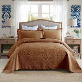 Marcielo 850050982678 3-piece 100% Cotton Oversized Bedspread Quilt Set Coverlet Farmh