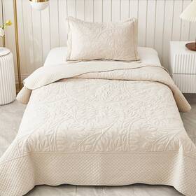 T030 Marcielo T 3-piece 100% Cotton Oversized Bedspread Lightweight Quilt Coverlet