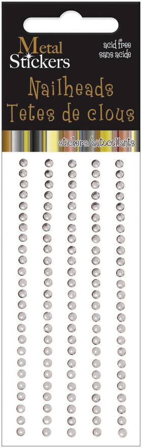Ms3mm-3858 Mark Richards Metal Stickers Nailheads 3mm Round 125/pkg-silver