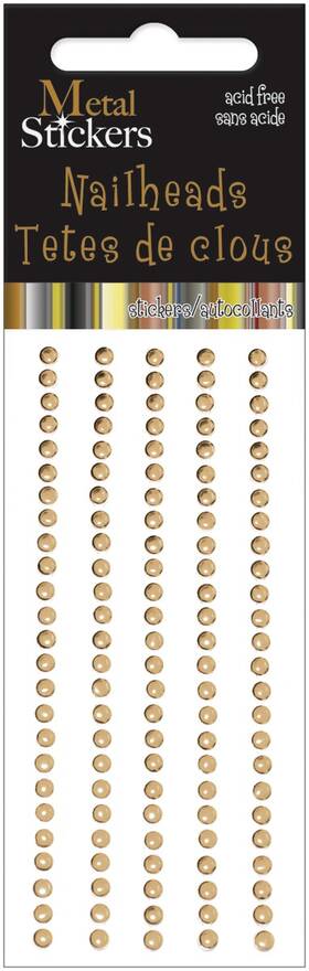 Ms3mm-3881 Mark Richards Metal Stickers Nailheads 3mm Round 125/pkg-gold