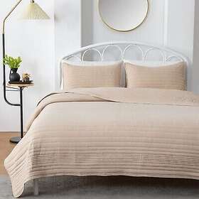 88473256 Market & Place And Ultra Soft Lightweight Microfiber Quilt Set Full/queen Taupe