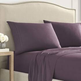 Martex 028828409881 2000 Series Ultra-soft Hemstitched Sheet Set Queen Purple