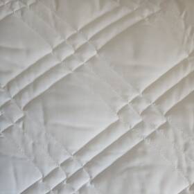 Ic88833 Martex Reversible White Coverlet Full Queen Size Quilt - Lightweight 90 X