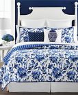 Martha Stewart 3 Piece 100 Cotton Quilt Sham Set Village Watercolor Rose F Q 750022713210