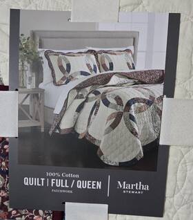 Martha Stewart 732994200448 New Collection Full/queen Patchwork Quilt Wedding Rings 340