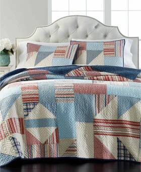 Martha Stewart 732999069446 Collection Americana Patchwork King/cal King Quilt