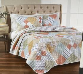 Martha Stewart 766380505138 Collection Rural Escape Patchwork Printed 100% Cotton Twin Quilt