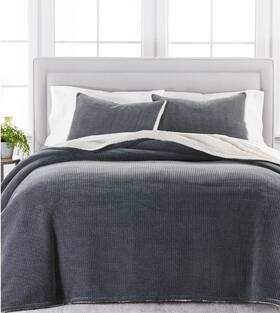 Martha Stewart 766380505176 Collection Chenille Reverse To Sherpa Quilt Full/queen 260