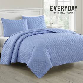 Mswq-qst-flqn-03 Martha Stewart Ultra Soft Brushed Microfiber 3 Piece Full/queen