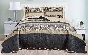 Masterplay 039853734688 3-piece Fine Printed Oversize 115 Inch X 95 Quilt Set Bedspread Cover