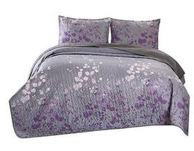 Masterplay 039853796624 3-piece Fine Printed Oversize 118 Inch X 95 Quilt Set Bedspread