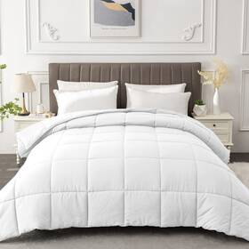Matbeby 736519579729 Comforter Duvet Insert - All Season White King Size Quilted Down Alternati