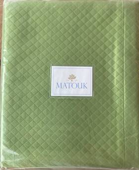 Matouk 196390041034 Petra Full/queen Coverlet Cotton Grass Green Spring St Patrick Msrp 495