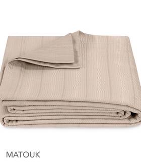 Matouk 728455195736 Augusta Full/queen Coverlet 448 Dune