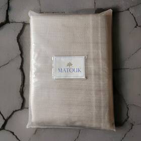 Matouk 728455195774 Augusta King Coverlet Dune 100% Cotton Italy 112x97 Beige Matelasse Weave
