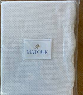 Matouk 728455487138 Lanai Queen Coverlet White/white Cotton Blend Scallop Detail Made Usa Nwt