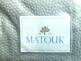 Matouk 728455964455 Eden King Pebbled Coverlet Lt Gray/silver 100% Cotton Fabric Italy Nwt