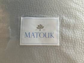 M111 Matouk 728455964462 Eden King Pebbled Coverlet Silver 100% Cotton Fabric From Italy Nwt