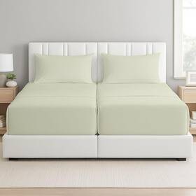 Mdsplitsheet-044 Md Home Decore Split Cal King Sheets- California Sheets Sets For Adjustable Bed-