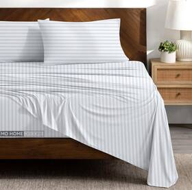 Vv-ss-1-152 Md Home Decore Extra Deep Pocket Sheet Set 4-piece Bedding 100% Egyptian Cotton 400 T