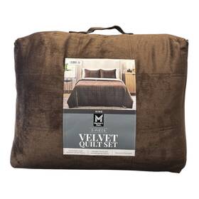 193968297305-p Members Mark Ny 3 Piece Soft Box Quilted Velvet Bedding Set With Shams King Size