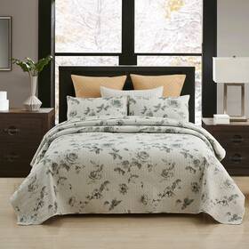 Mh-qsm09 Merry Home Queen Quilt Set 3-piece Sets With 2 Pillow Shams - Boho Revers