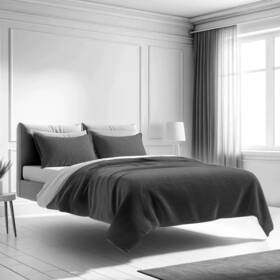 Mezzati 313024315327 Bedspread Coverlet Set Gray Prestige Collection - Comforter Bedding Cove