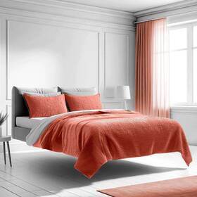 Mezzati 850003871677 Bedspread Coverlet Set Coral-rose Prestige Collection - Comforter B