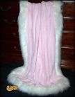 5x7pmwrtb Minky White Fur Blanket Throw Pink 7 Accents Rabbit Faux 5
