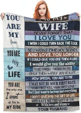Lfjn124204 Minofiase Gifts For Wife To My Blanket Anniversary Birthday 50x40 White