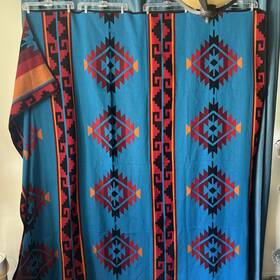 Mission Del Rey 757631023266 Blanket Native Southwest Queen Reversible Nwot Wool 86x92