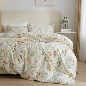 Miyy001-q Mixinni Vibrant Colored Comforter Set Queen Size Farmhouse Bedding Sets Fluf