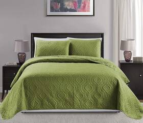 Mk Home 635309746382 Collection 3pc Kingcalifornia King Over Size Diamond Bedspread Bed Cover Embo