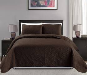 Comin18ju038183 Mk Home 3pc King/california King Over Size 118 Inch X106 Diamond Bedspread Bed-cover