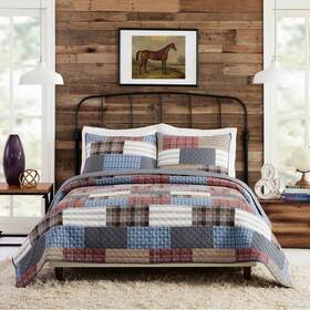 87533129 Modern Heirloom 3pc Full/queen Cabin Quilt Set