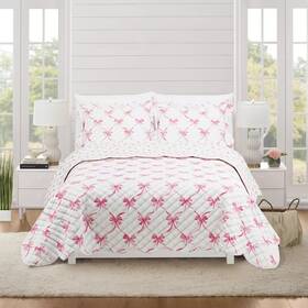 93768935 Modern Heirloom Twin/twin Extra Long Sweet Bows Quilt