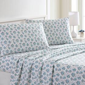 1prtmfse-frr-ck Modern Threads Printed 4-piece Extra Soft Bedding Sheets And Pillowcase Set De