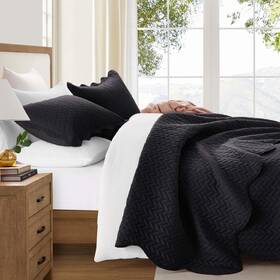 Moonlight20015 056243953257 Twin Quilt Set - Reversible All Season Lightweight 2 Pcs Micro