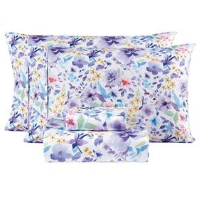 Mooreeke 787188854280 Floral Queen Sheets Soft Breathable Microfiber Vintage Printed Bed