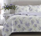 Mpn80186 Laura Ashley Twin Bed Quilt Set Lavender Purple 883893480186