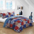 Ms17-d1-001-06 Mainstays Ms Kids Full Quilt Set Striped Plaid 784857722246