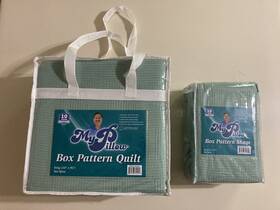 My Pillow 840193702257 Sea Spray - Box Pattern Quilt 110 Inch X 96 And Sham 20 32 King New