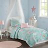 Mzk13-158 Mi Zone Kids Twin Printed Mermaid Reversible Coverlet 086569099259
